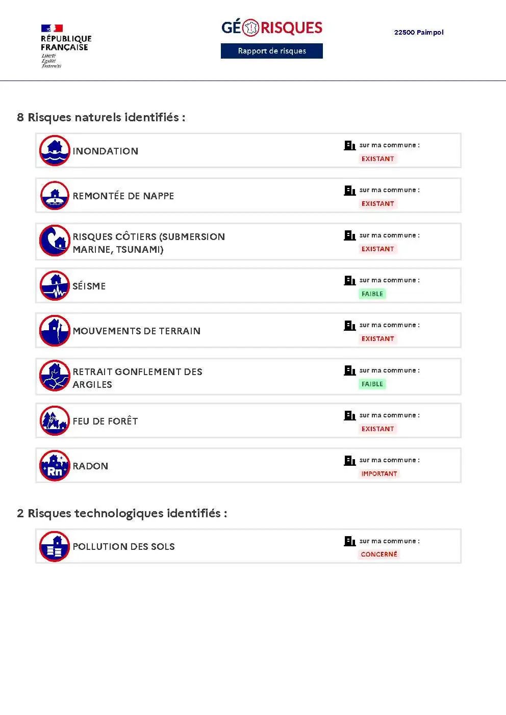 Rapport de Risques Paimpol - Page 2
