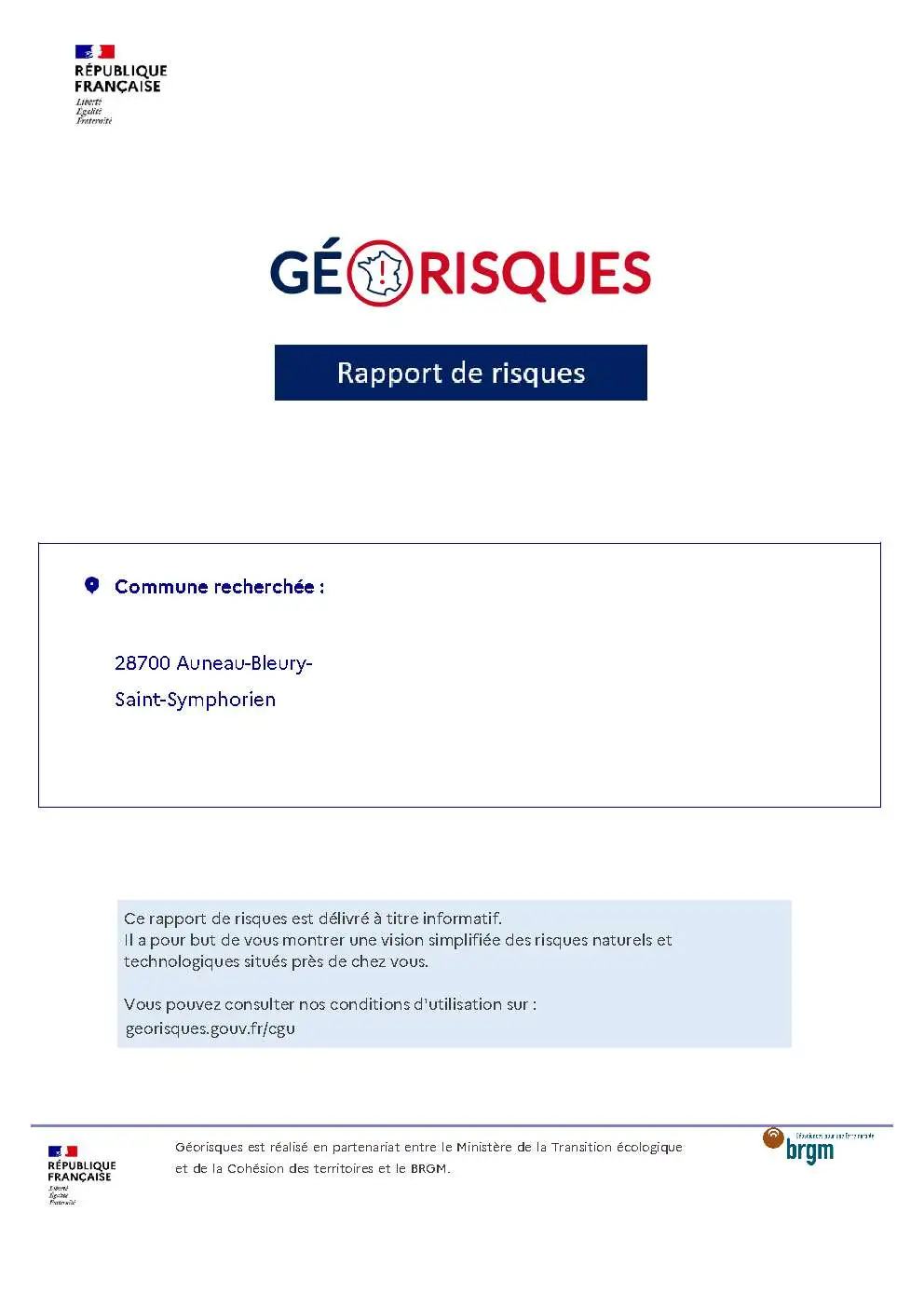 Rapport de Risques Auneau-Bleury-Saint-Symphorien - Page 1