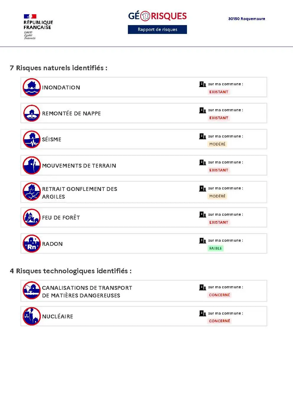 Rapport de Risques Roquemaure - Page 2