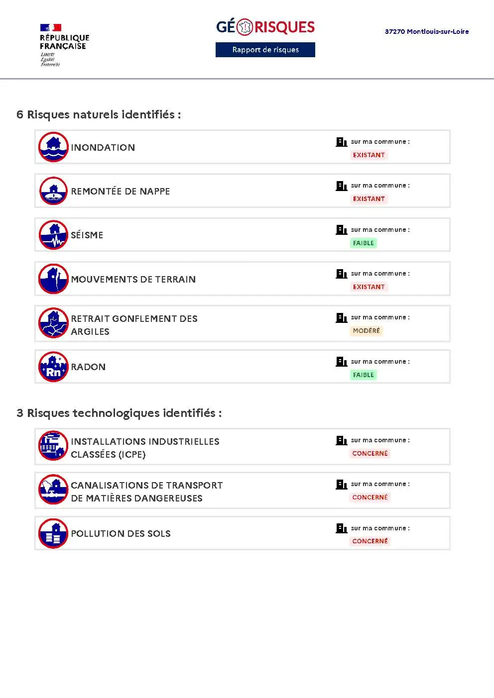 Rapport de Risques Montlouis-sur-Loire - Page 2