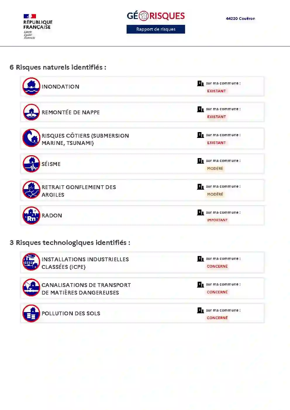 Rapport de Risques Couëron - Page 2