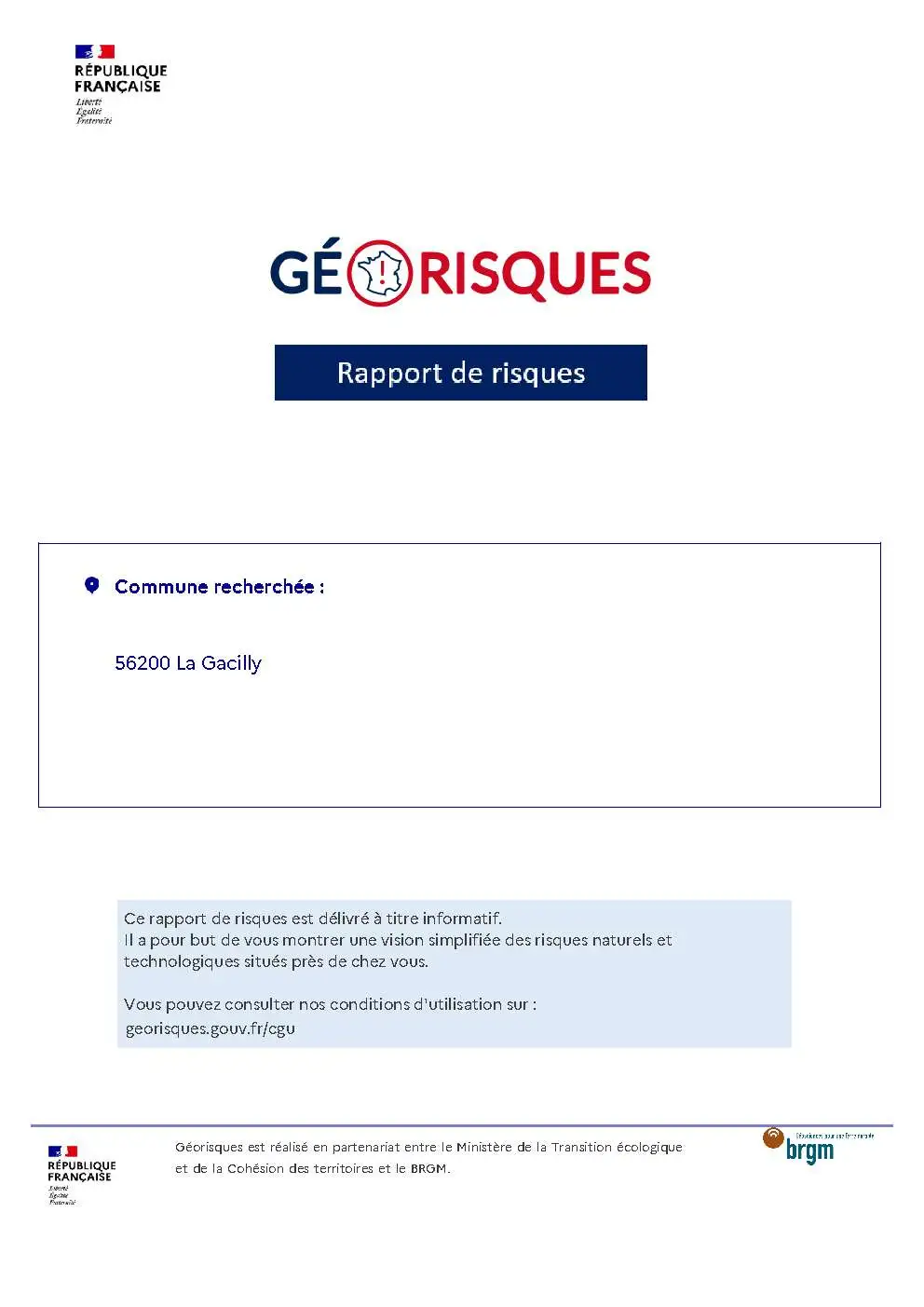 Rapport de Risques La Gacilly - Page 1