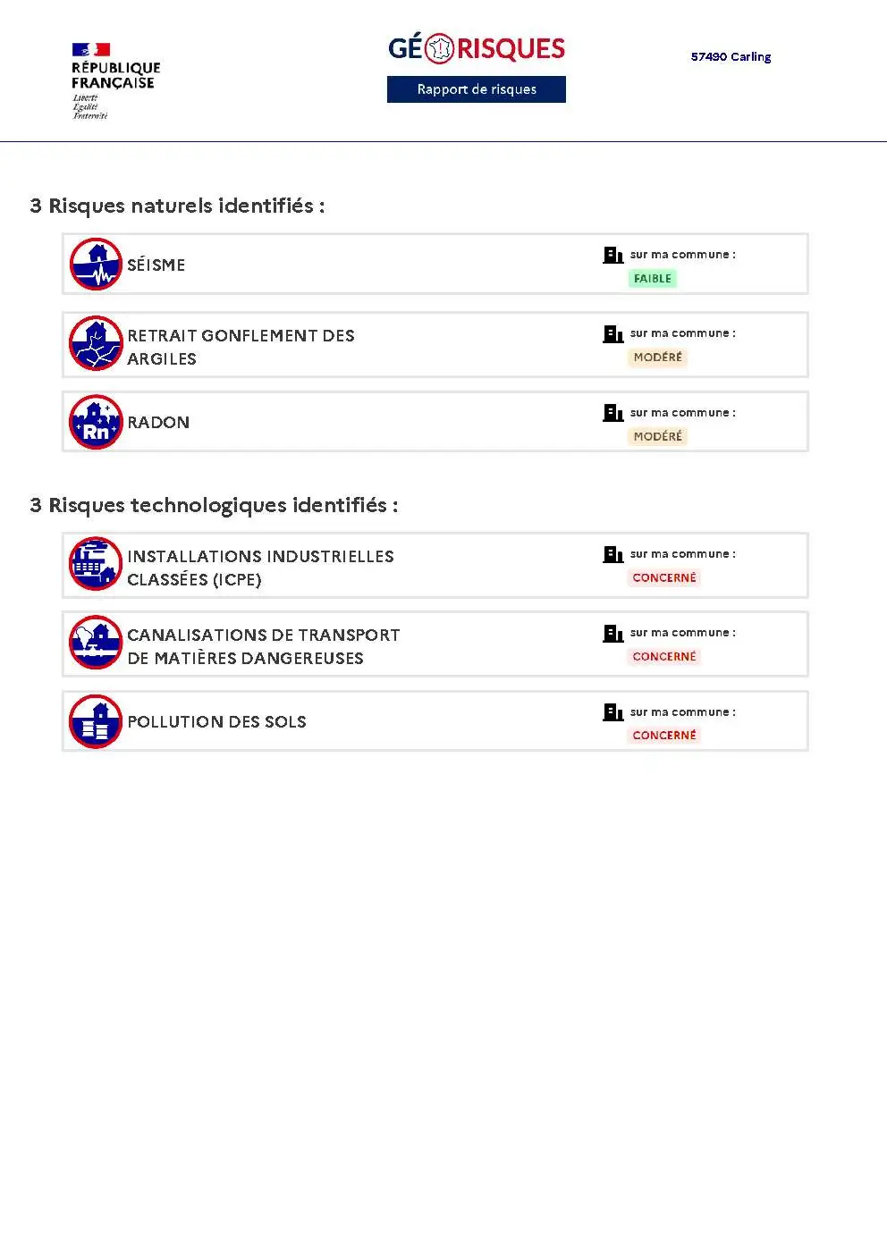 Rapport de Risques Carling - Page 2