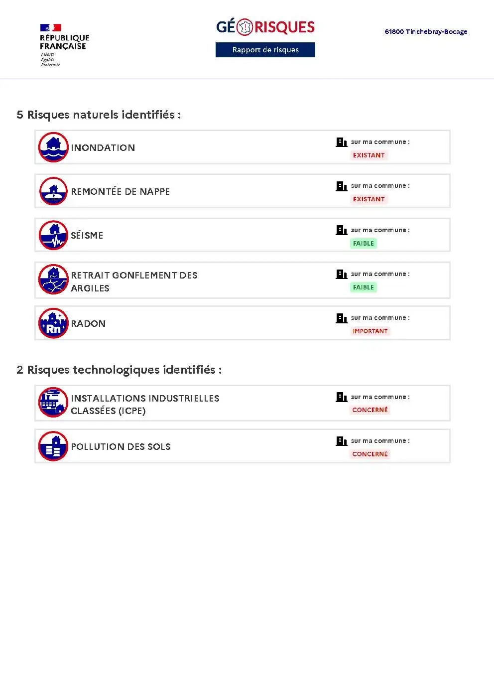Rapport de Risques Tinchebray-Bocage - Page 2