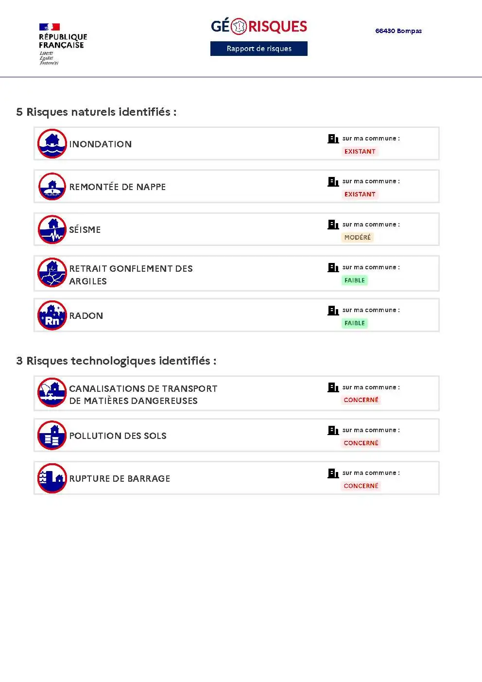 Rapport de Risques Bompas - Page 2