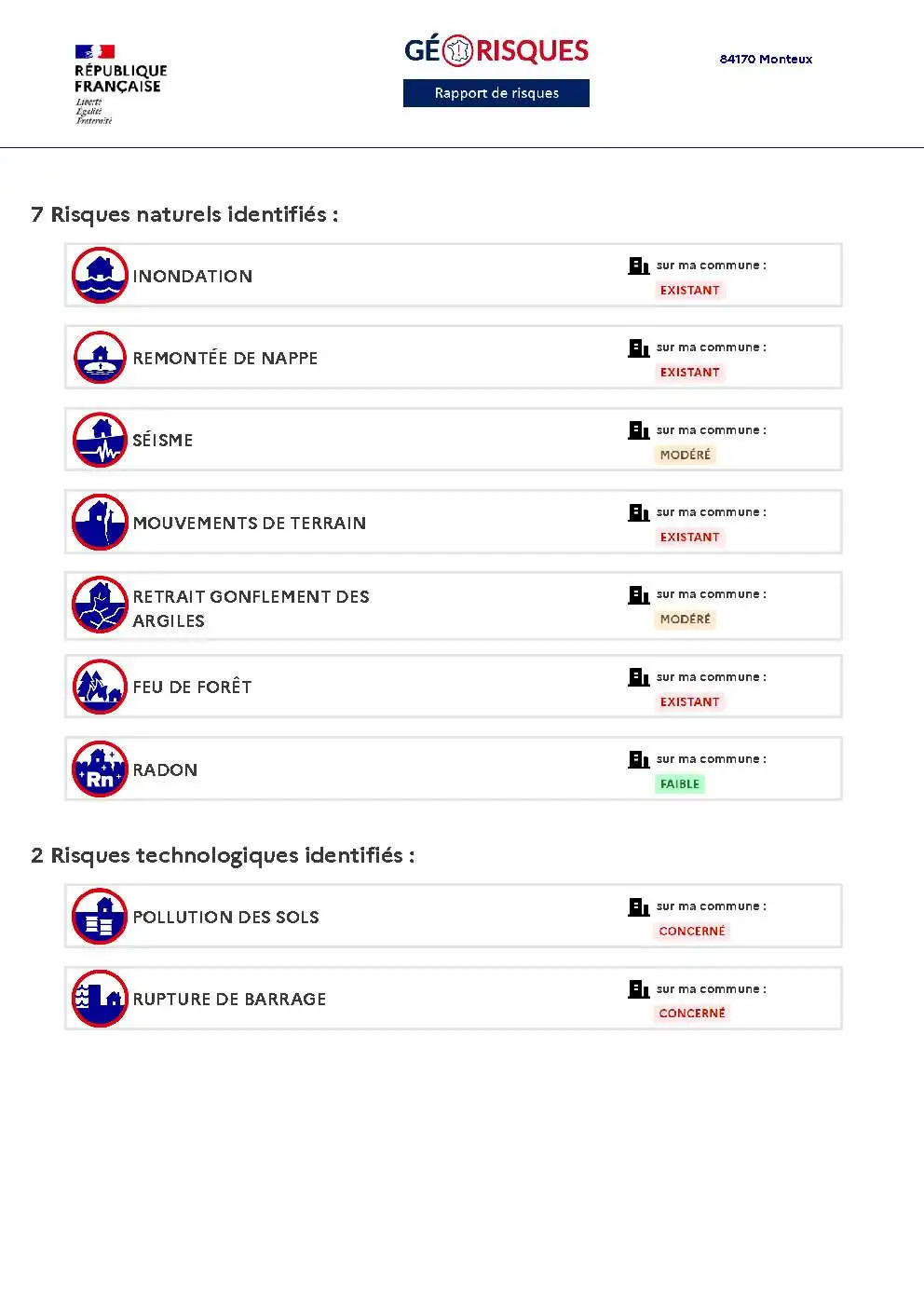 Rapport de Risques Monteux - Page 2